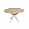 Ferry Eettafel Rond Naturel Eiken met zand poot 110 cm