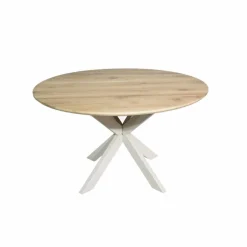 Ferry Eettafel Rond Naturel Eiken met zand poot 110 cm