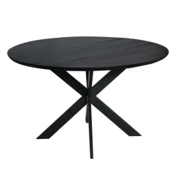 Ferry Eettafel Rond Zwart Eiken 130cm