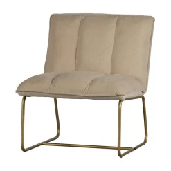 Fie Fauteuil ribstof zand