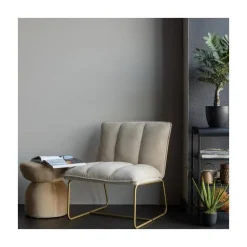 Fie Fauteuil ribstof zand