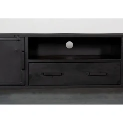 Figue tv meubel industrieel zwart metaal 240cm