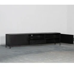 Figue tv meubel industrieel zwart metaal 240cm