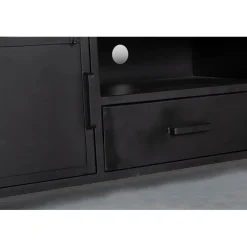 Figue tv meubel industrieel zwart metaal 200cm