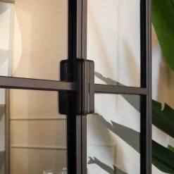 Figue vitrinekast hoog zwart 136cm