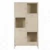 Figue vitrinekast taupe 3 lade 6 deur 120cm
