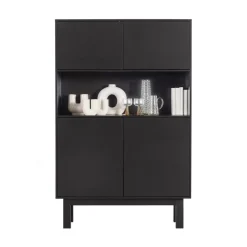 Finca Buffet-/drankkast grenen zwart 110cm