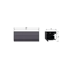 Finca Tv meubel grenen zwart 100cm
