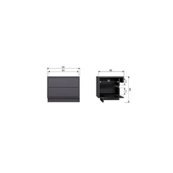 Finca Tv meubel grenen zwart 50cm