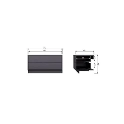 Finca Tv meubel grenen zwart 75cm