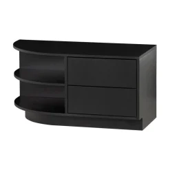 Finca Tv meubel rond links grenen zwart 78cm