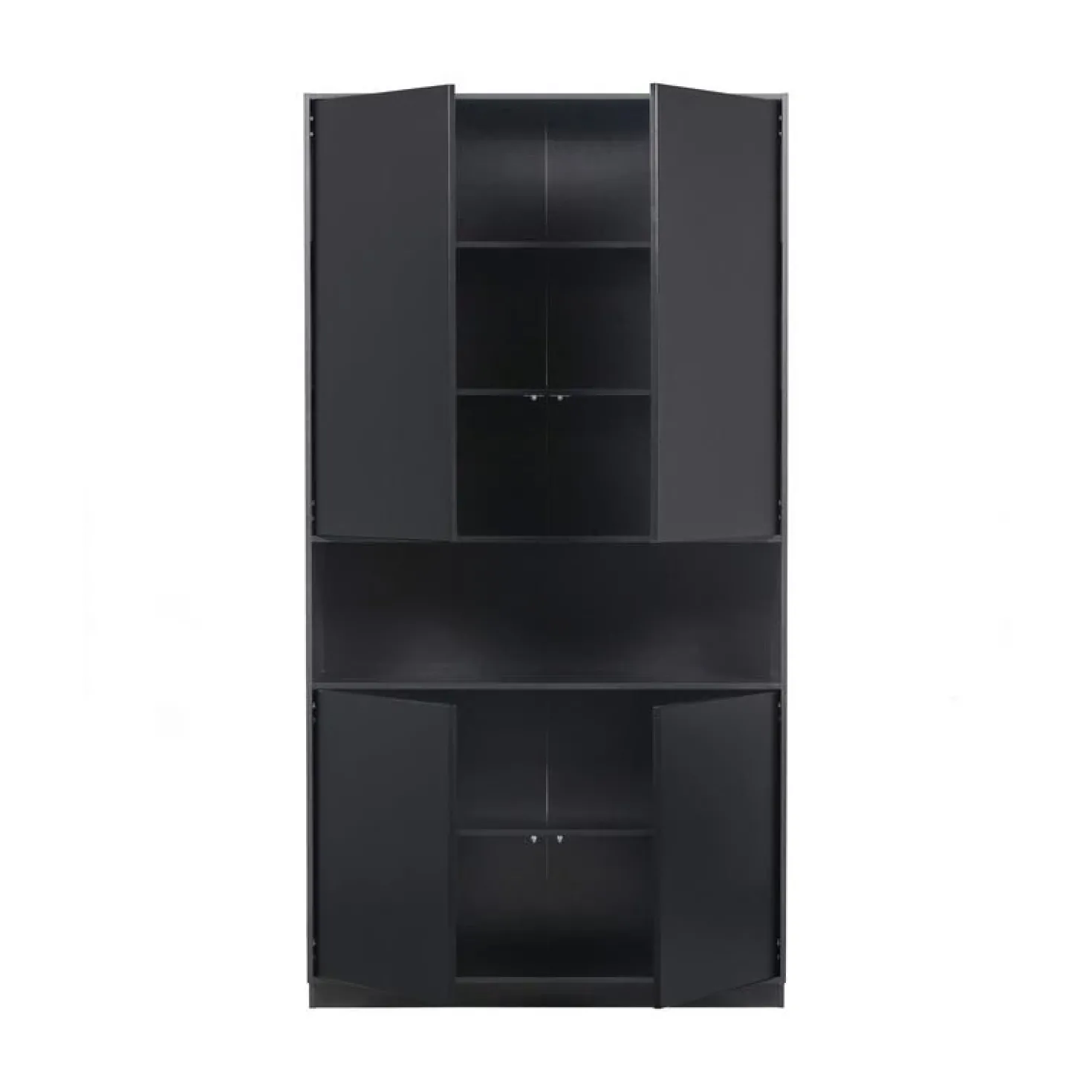 Finca Wandkast grenen zwart 110cm