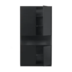 Finca Wandkast grenen zwart 110cm