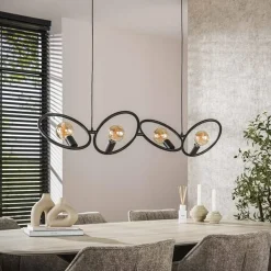 Finn 4-lichts Hanglamp Artic zwart