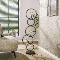 Finn 3-lichts Vloerlamp Artic zwart