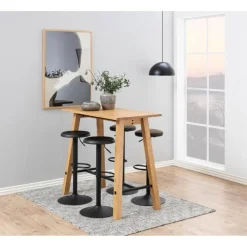 Fiora Barkruk Antraciet/bruin Stof