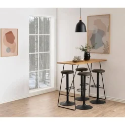 Fiora Barkruk Antraciet/bruin Stof