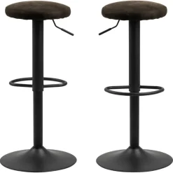 Fiora Barkruk Antraciet/bruin Stof
