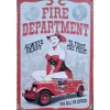 Fire Department - metalen bord