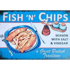 Fish N Chips - metalen bord