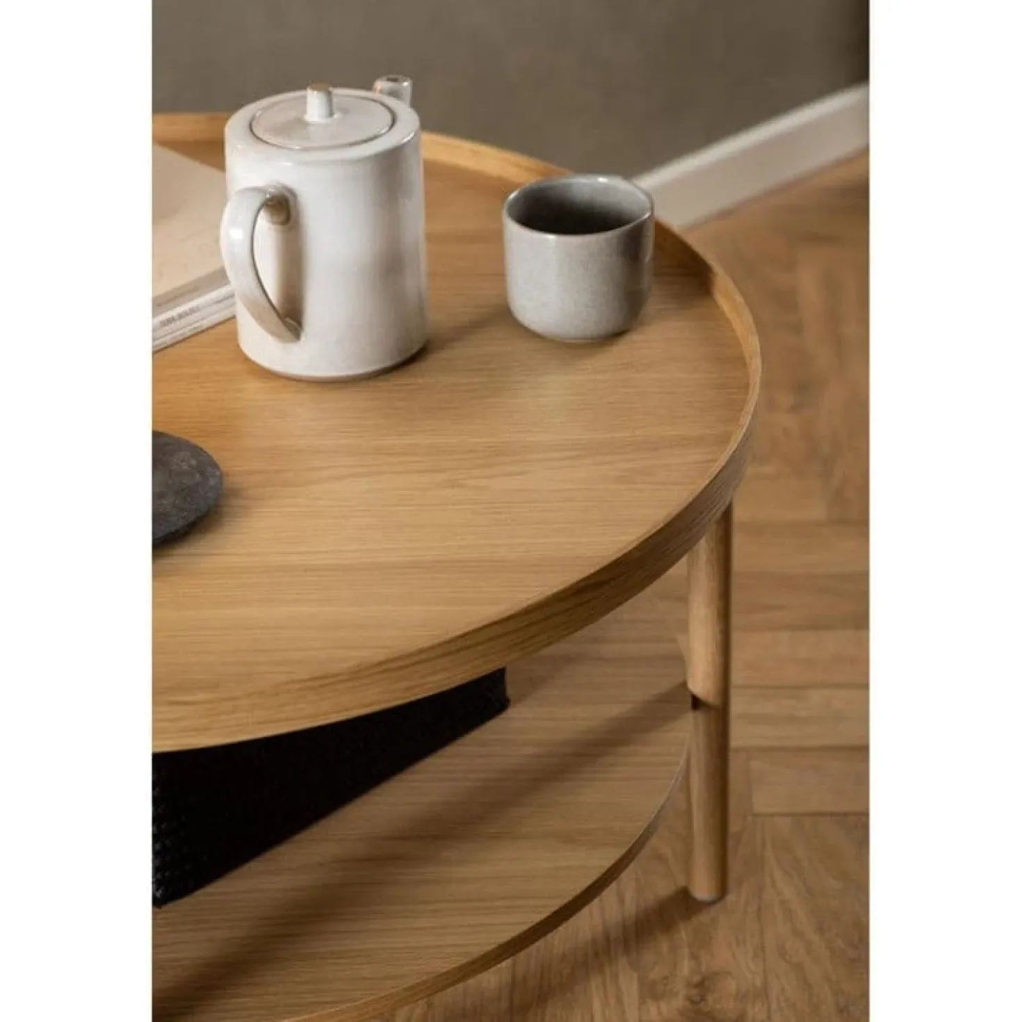 Fjella Salontafel Naturel rond Eikenhout 80cm