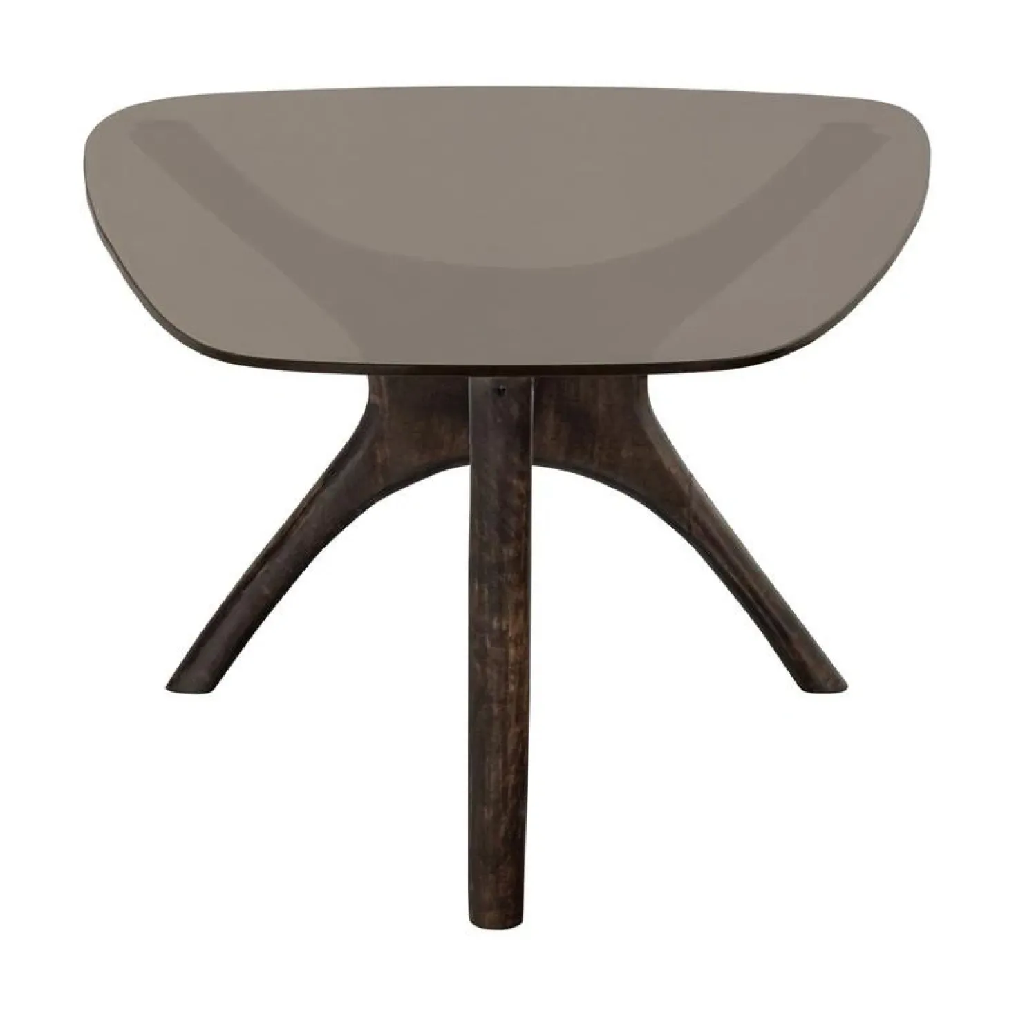 Flash Salontafel mangohout/glas walnoot 110cm