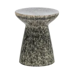 Fleck Bijzettafel rond Keramiek Donkergrijs 35cm