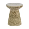 Fleck Bijzettafel rond Keramiek Lichtbruin 35cm