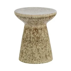 Fleck Bijzettafel rond Keramiek Lichtbruin 35cm
