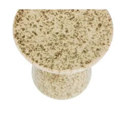 Fleck Bijzettafel rond Keramiek Lichtbruin 35cm