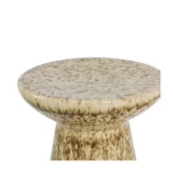 Fleck Bijzettafel rond Keramiek Lichtbruin 35cm