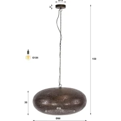 Florida 1-lichts Hanglamp koper 68cm