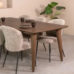 Fly Eetkamertafel Espresso mangohout 220 cm