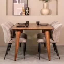 Fly Eetkamertafel Naturel mangohout 190 cm