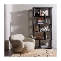 Folke Fauteuil chenille naturel melange