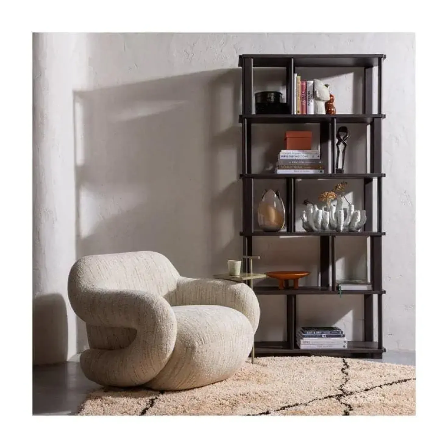 Folke Fauteuil chenille naturel melange