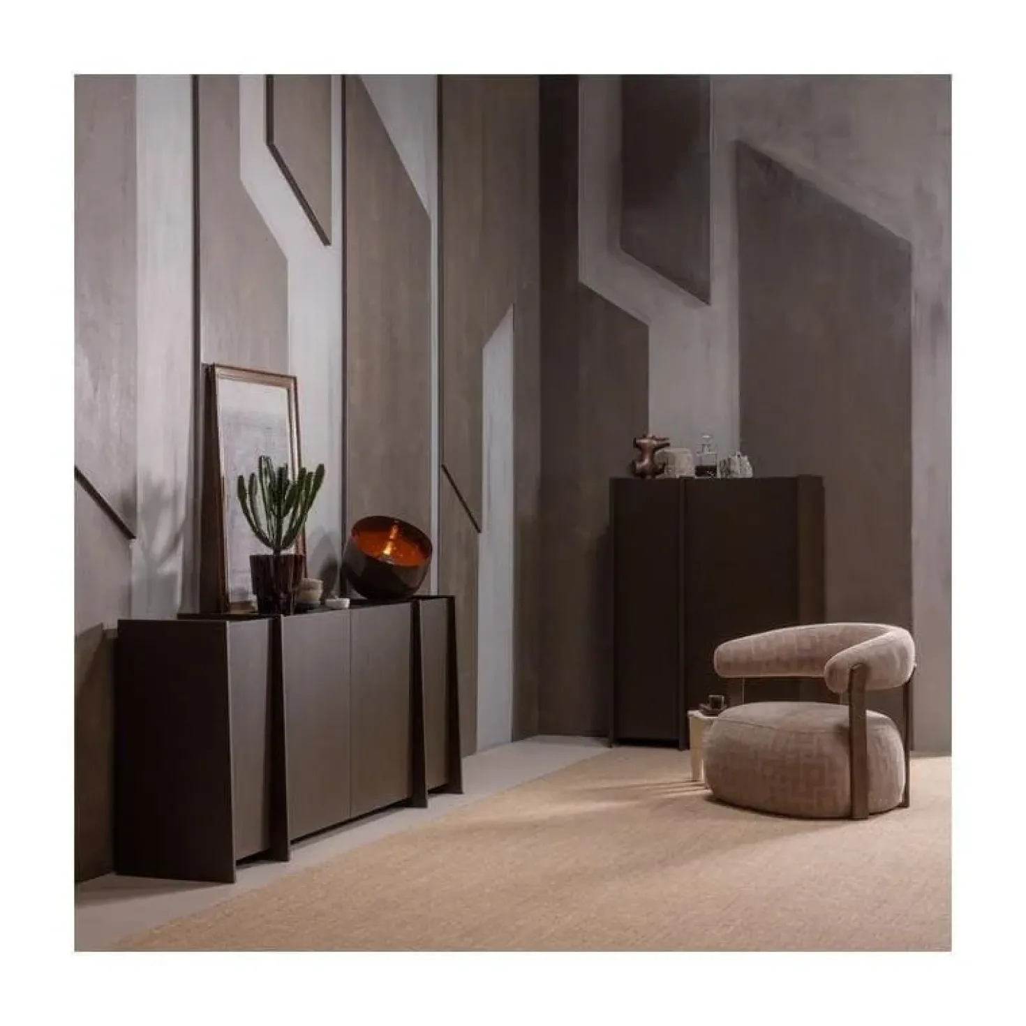 Foon Fauteuil Structuurstof Zand