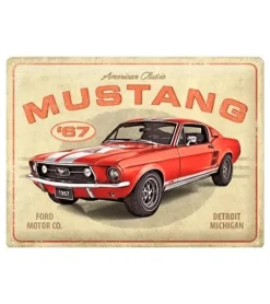 Ford mustang gt 67, Detroit - metalen bord