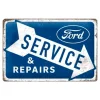 Ford service & repair blauw - metalen bord