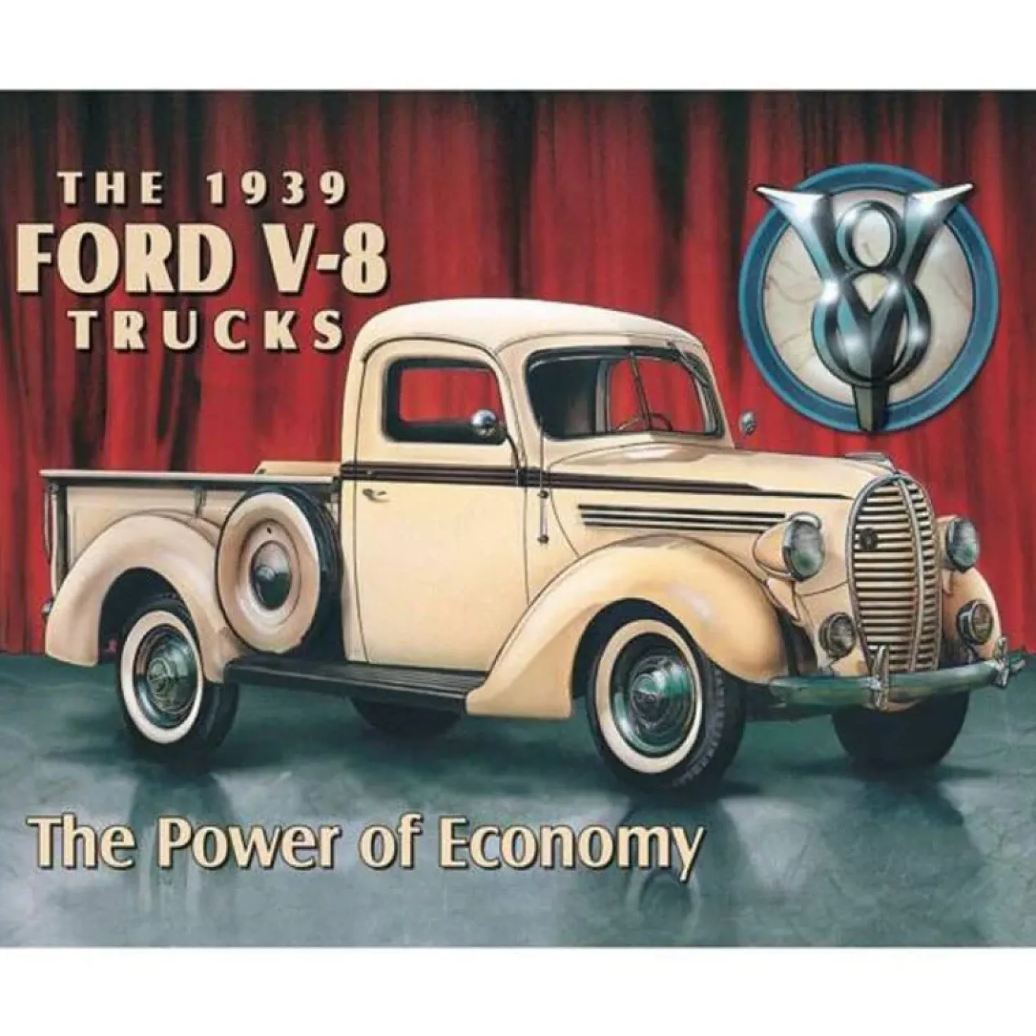 Ford Trucks 1939 - metalen bord