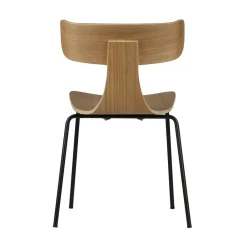 Form Eetkamerstoel hout met metalen poot naturel
