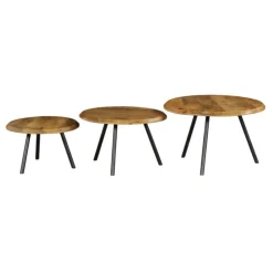 Franklin salontafel set van 3 naturel