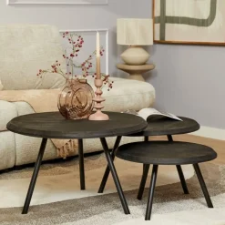 Franklin salontafel set van 3 zwart