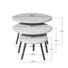 Franklin salontafel set van 3 zand