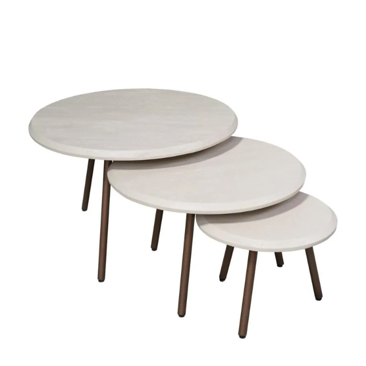 Franklin salontafel set van 3 zand