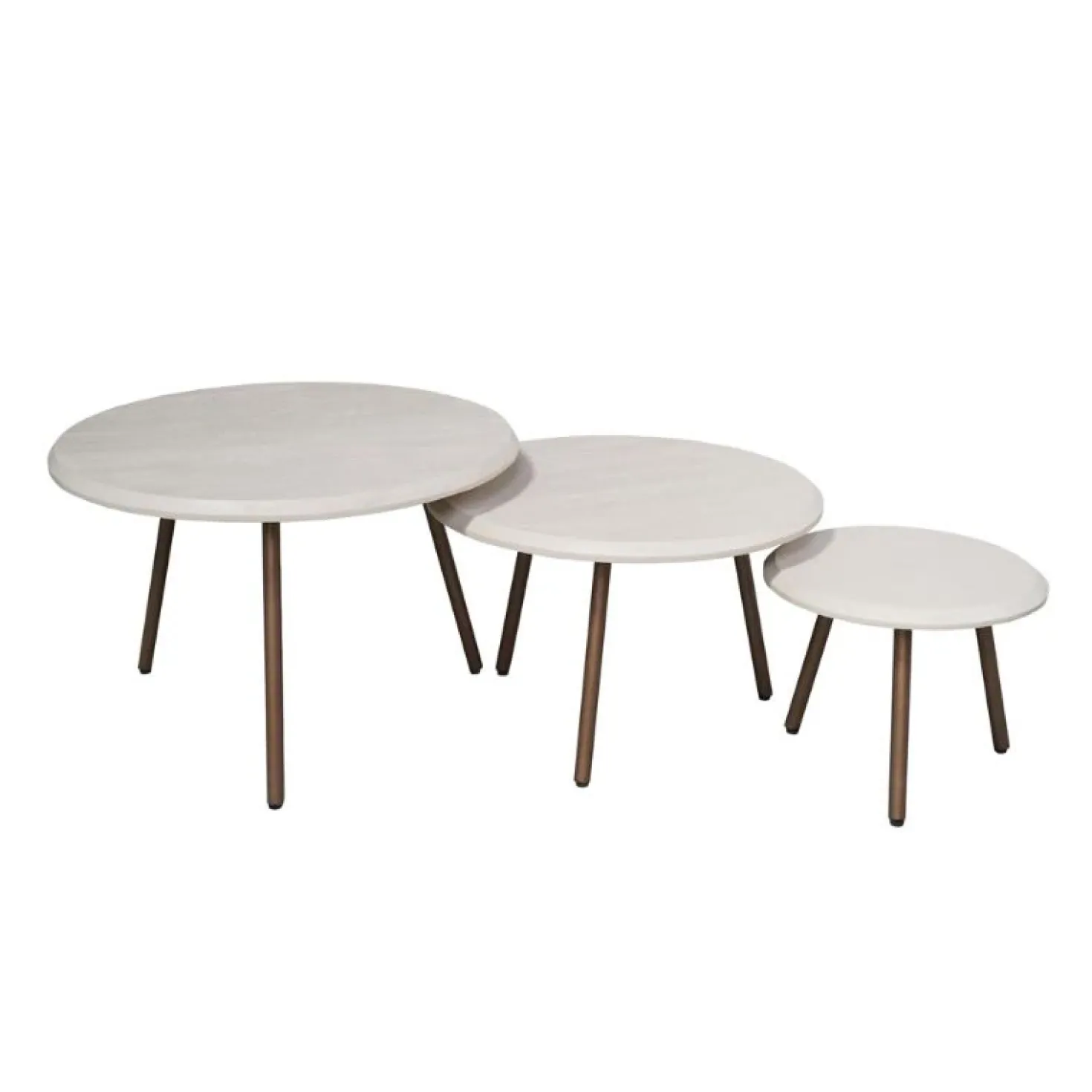 Franklin salontafel set van 3 zand