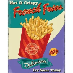 French Fries - metalen bord