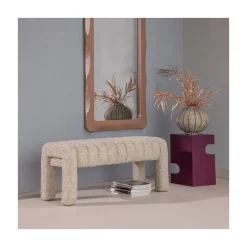 Frex Bankje Bouclé Bruin 110cm