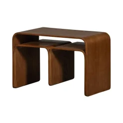 Frey Multifunctionele bijzettafel multiplex bruin 60cm