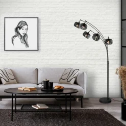 Gabriella 5-lichts Booglamp Smoke Glas